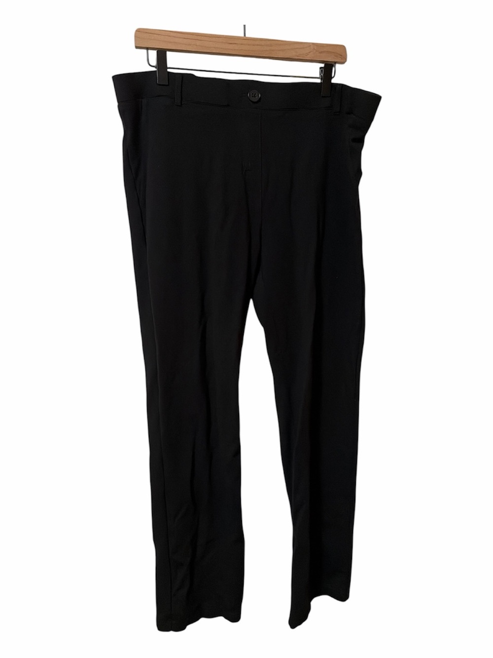 Betabrand Classic Dress Pant Yoga Pant Straight Leg Black XXL